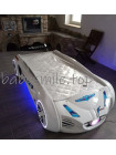 Кровать машина Tesla Star белая пластиковая